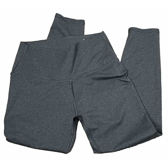 Aerie Gray High Waist Pocket Leggings Small Short Stretch Chill Play Move Yoga‎ - Picture 4 of 6